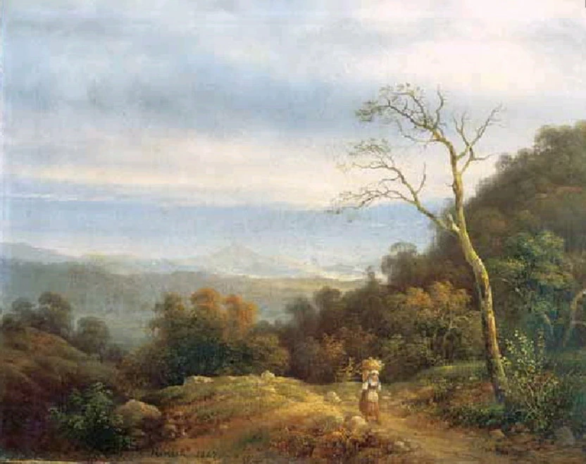 25-Paesaggio con figura di portatrice di gerla-Musei Civici di Arte e Storia-Santa Giulia-Brescia  
